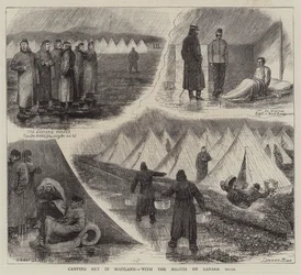 Kamperen in Schotland, met de Militie op Lanark Muir